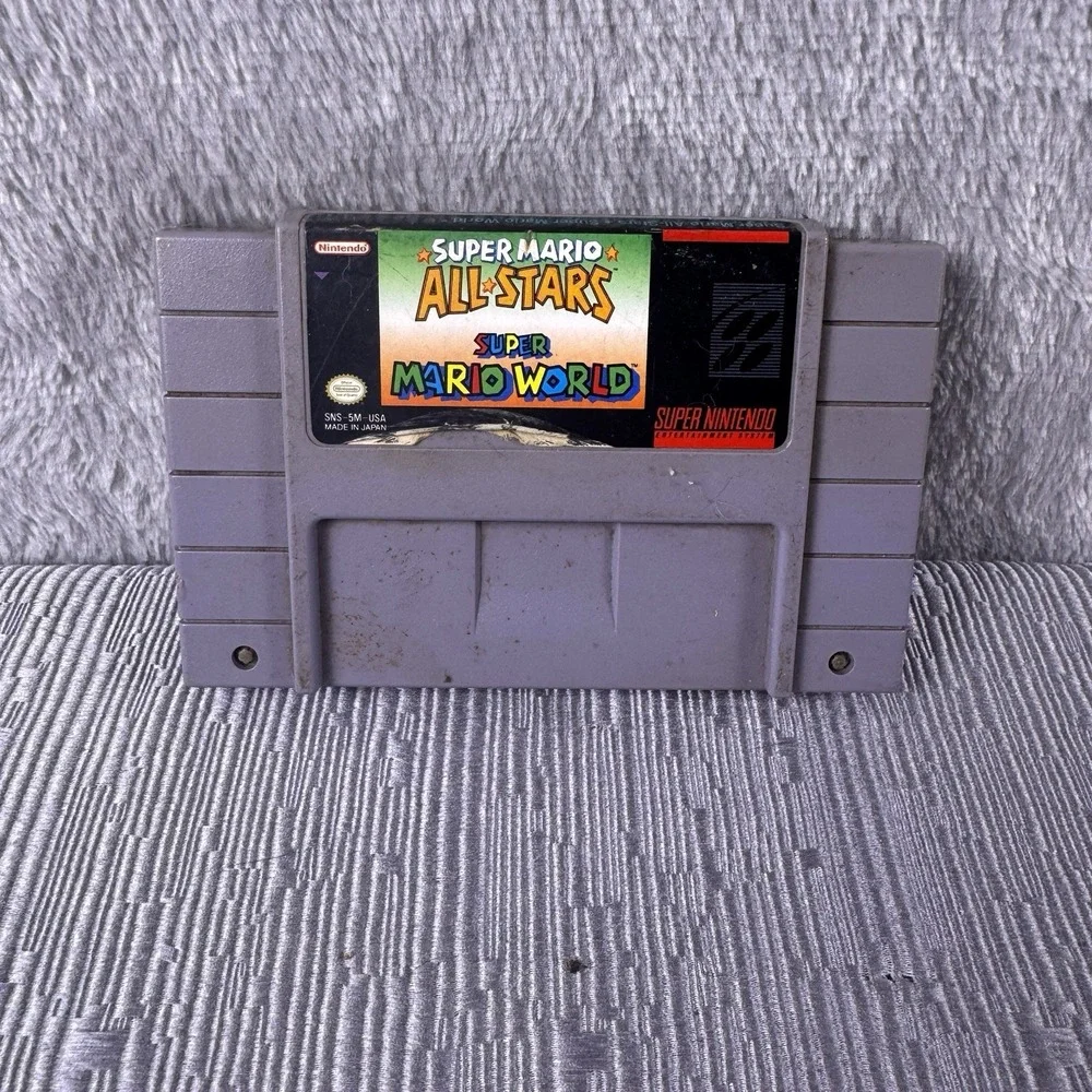 Super Mario All-Stars + Super Mario World SNES Not Tested For Parts